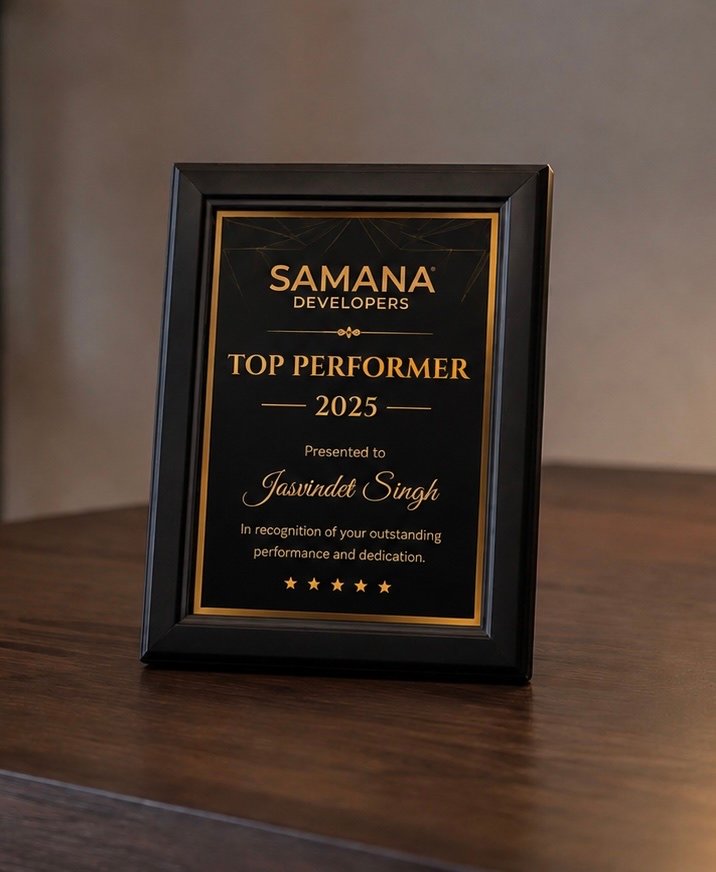 Samana Developers Top Performer 2025 award presented to Jasvinder Singh